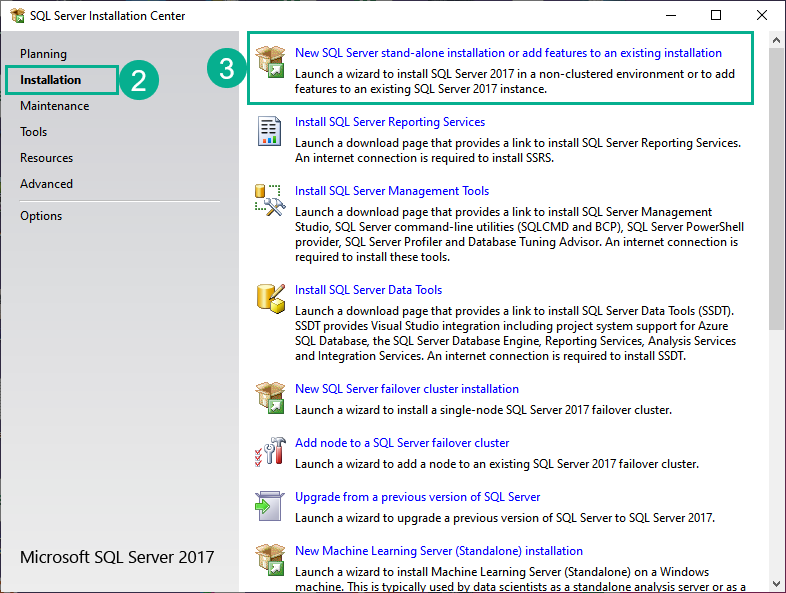 نصب SQL Server 2017 | دانشنامه تخصصی نرم افزار چاپیار